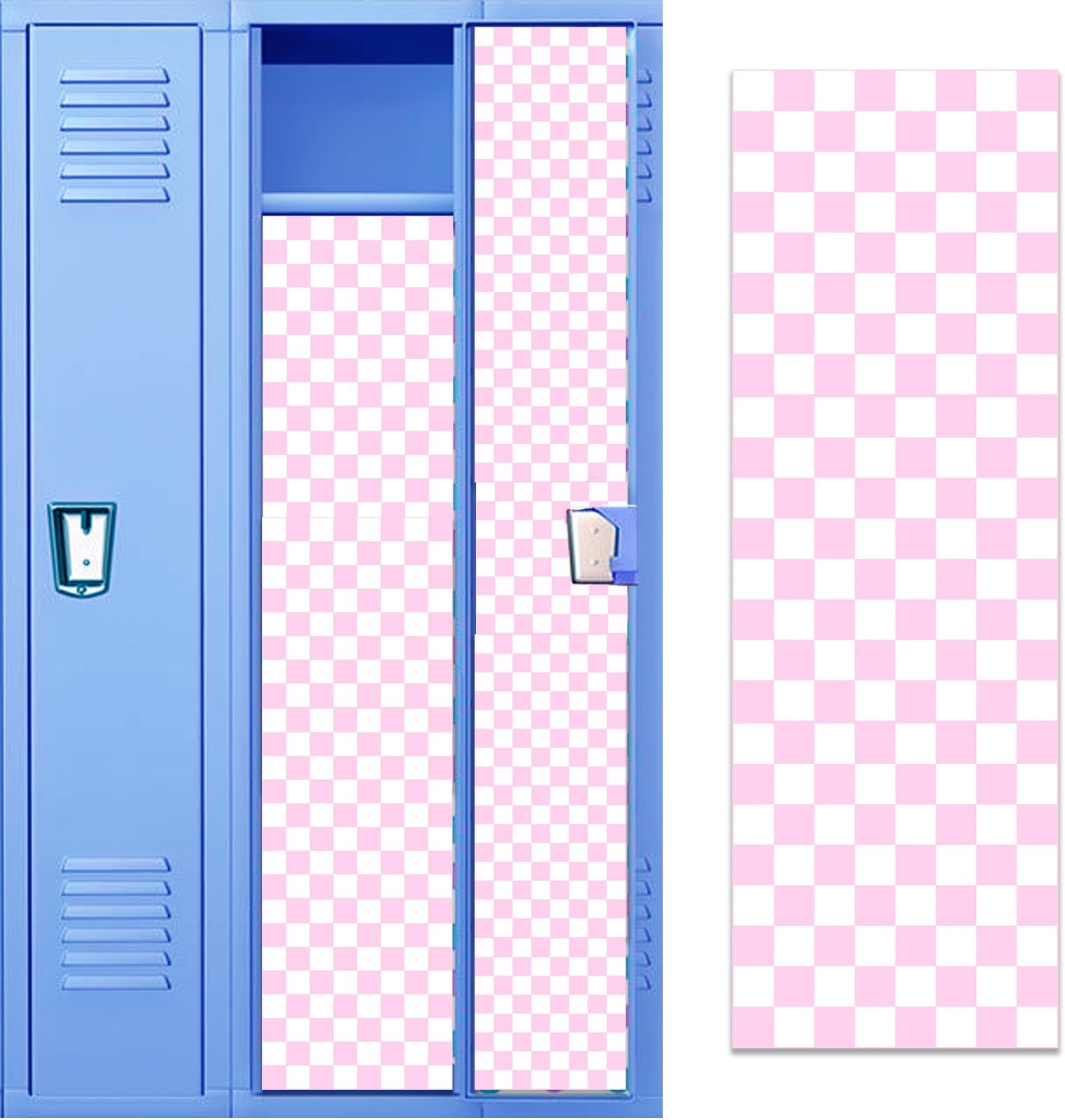 36" x 12" Magnetic Locker Wallpaper for School Locker Decor, Magnetic Vinyl Reusable, Stain-Free, Easy Application, Trim to Fit - Roll Format, Pink, 1 Panel
