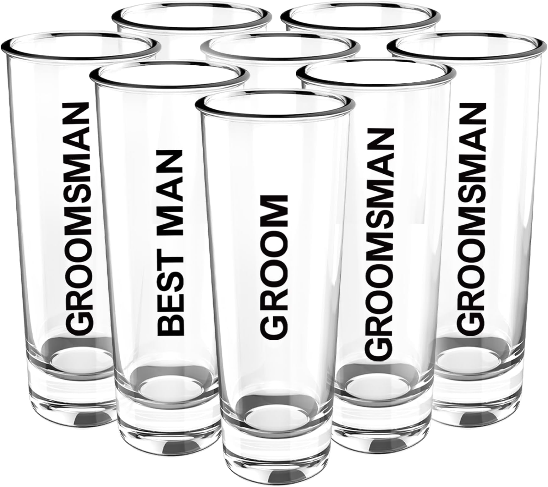 shop4ever The Groom and Groomsman Tuxedo Glass Shot