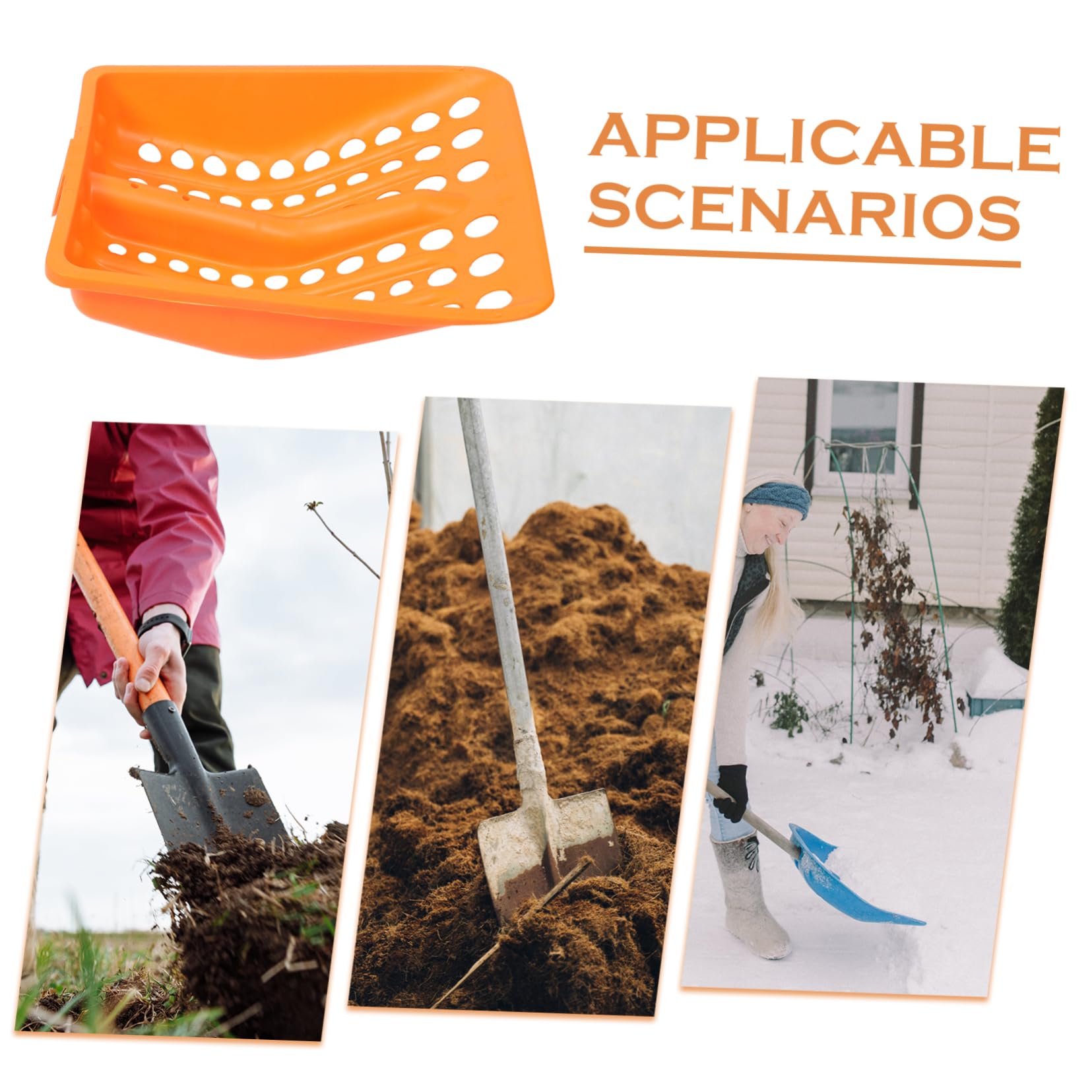 Garneck Multipurpose Grain Sifting Shovel Head Lightweight Plastic Snow Shovel for Removal Durable and Portable for Farm and Home Use Strong and Easy to Clean