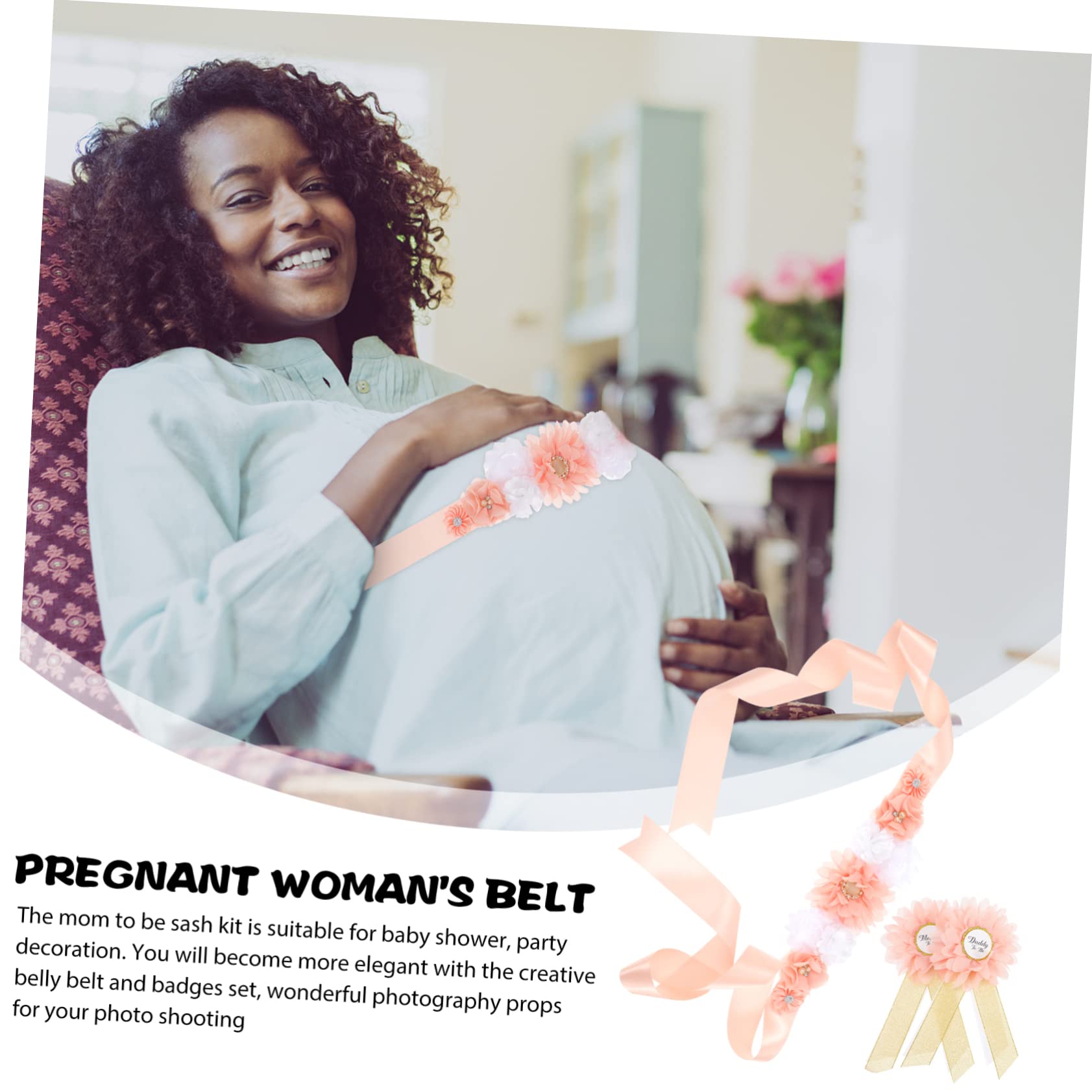 MAGICLULU 5 Set Per Abbellire Il Tuo Outfit Premaman Cintura Fascia E Spilla Per Fiori Da Mamma