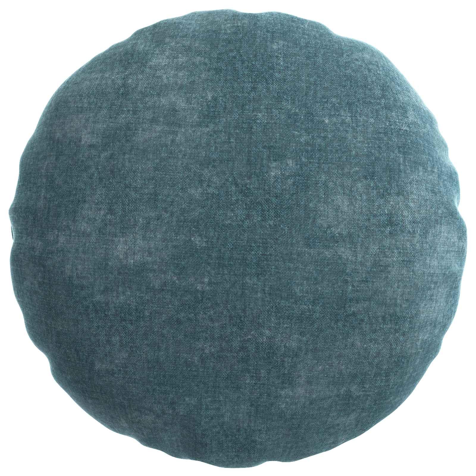 vidaXL Funda de cojín 6 piezas HEERLEN azul diámetro 50 cm tela de felpilla interior funda de almohada chenilla poliéster moderno accesorios para el hogar elegante decorativo