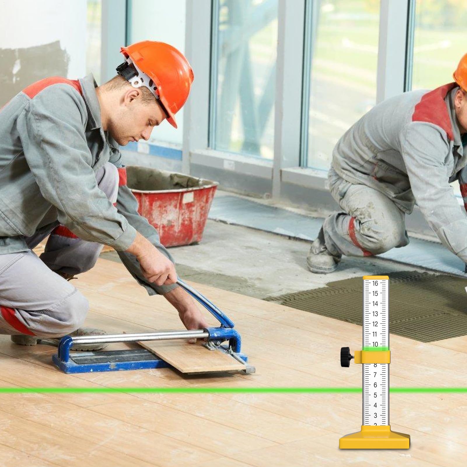 Regla Genérica Para La Colocación De Baldosas En Albañilería, Regla De Marcado De Precisión De Altura Igual Con Escala Graduada, Reglas De Nivelación Horizontal Para Suelos De Baldosas Cerámicas