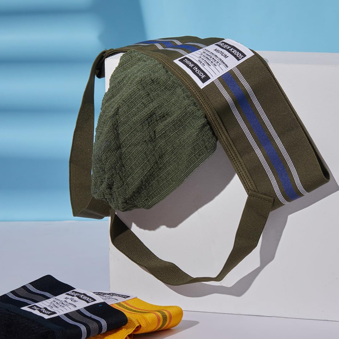 Arjen Kroos Men's Jockstrap Athletic Support Jock Strap with 3" Elastic Waistband & Ventilated Pouch for Gym/Sports - Image 2