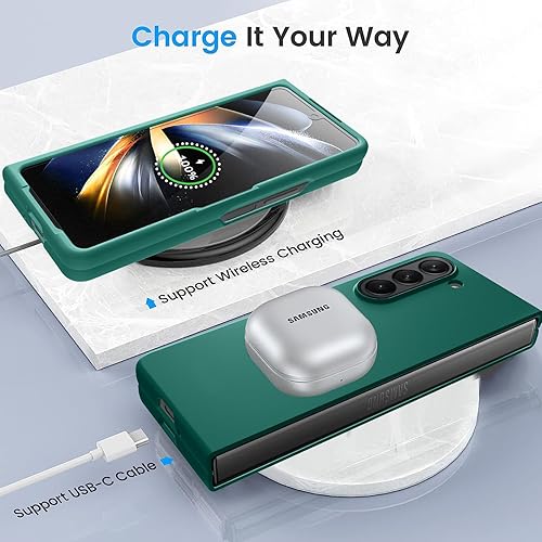 Miniatura 6 de ZIYE Funda magnética para Samsung Galaxy Z Fold 5 compatible con MagSafe Funda protectora delgada de lujo a prueba de golpes para mujeres y niñas,
