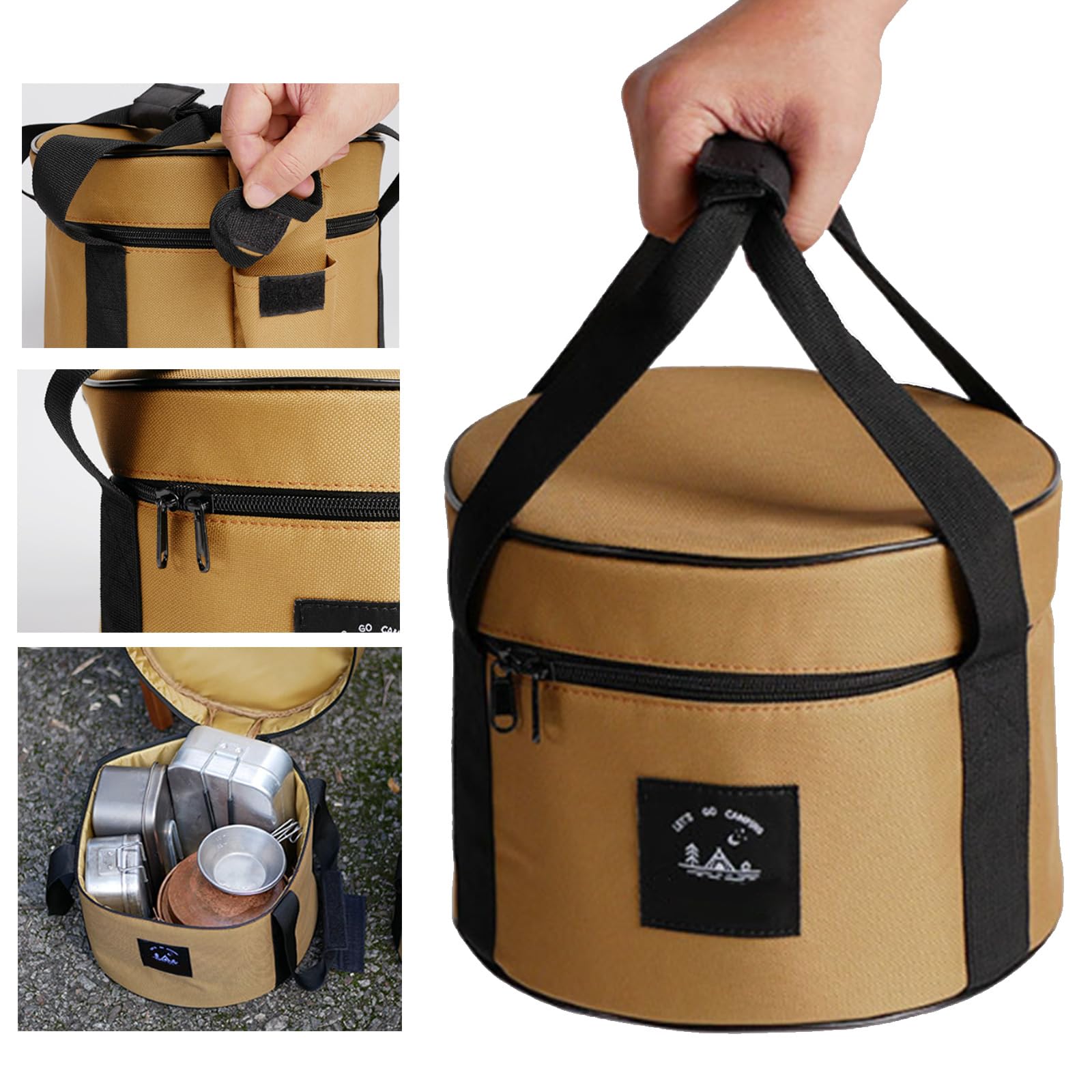 Organisateur de camping, sac de vaisselle de terrain de 22