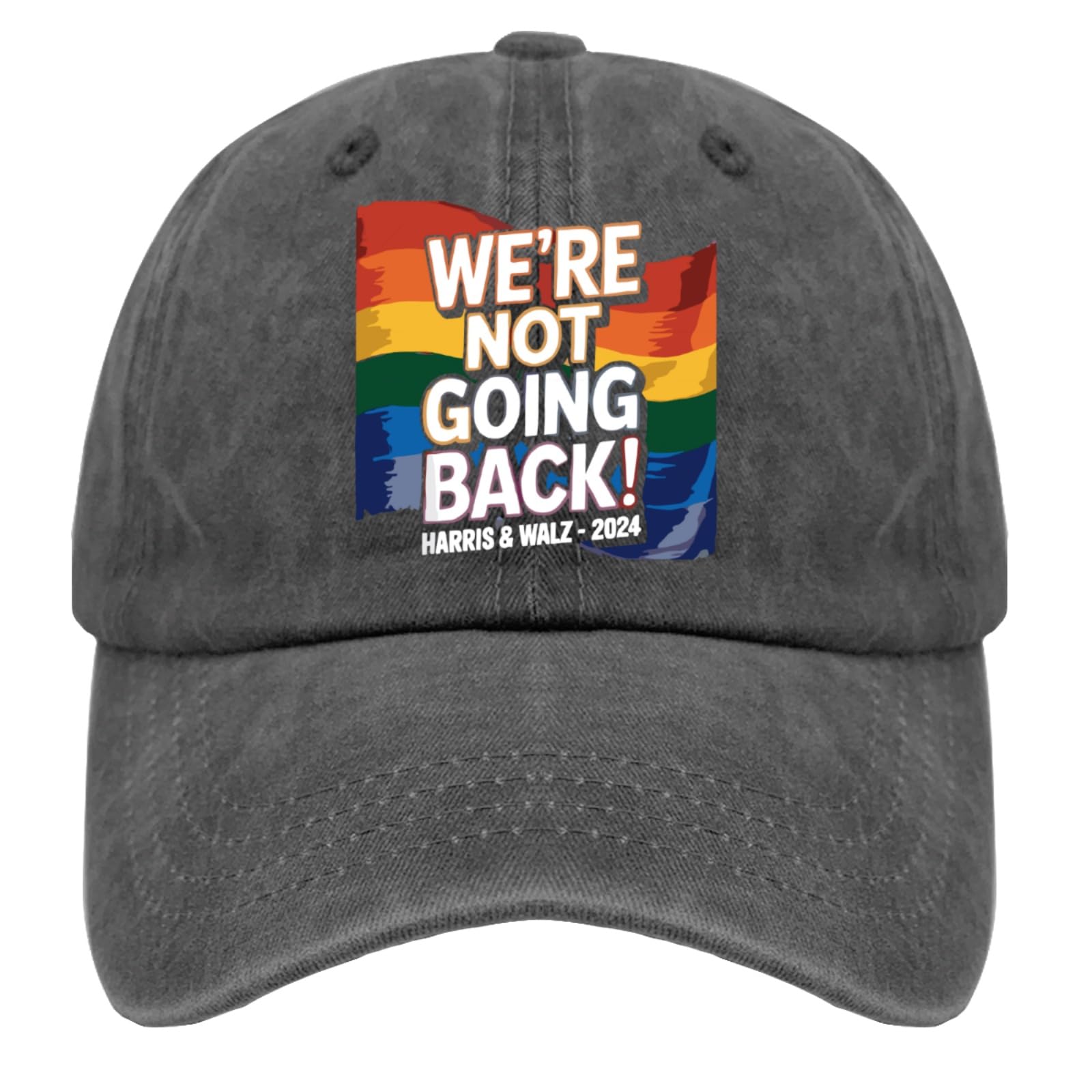 We’re Not Going Back Prider Harnriss and Waltz Vote in 2024 Hats for Women Fashionable Gym Cap for Mens Gym Hat Trendy