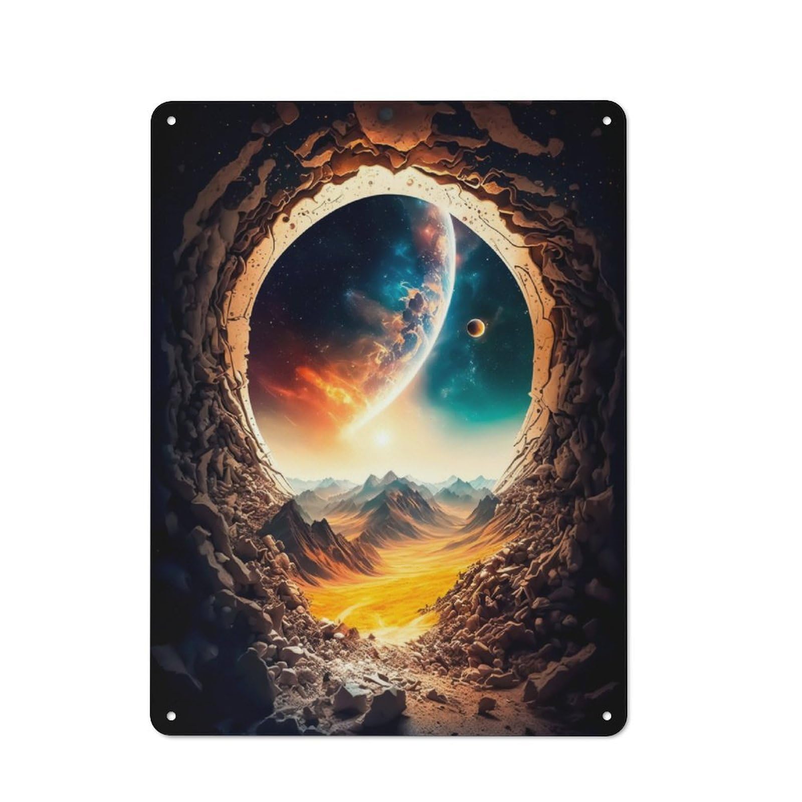 Junmoney Rocky Vintage Tin Sign 40X30cm With For Home Office Or Studio, Winter Wall Decor For Creative Workspace Decorators