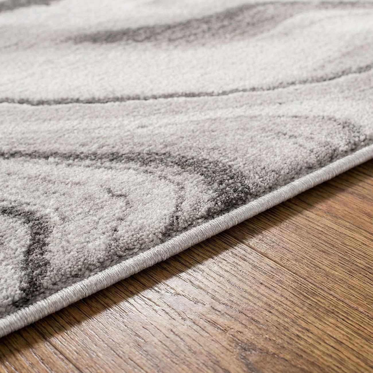 BoutiqueRugs Itotia Contemporary Area Rug - Light Gray, Silver, Off - White - 8' x 10'