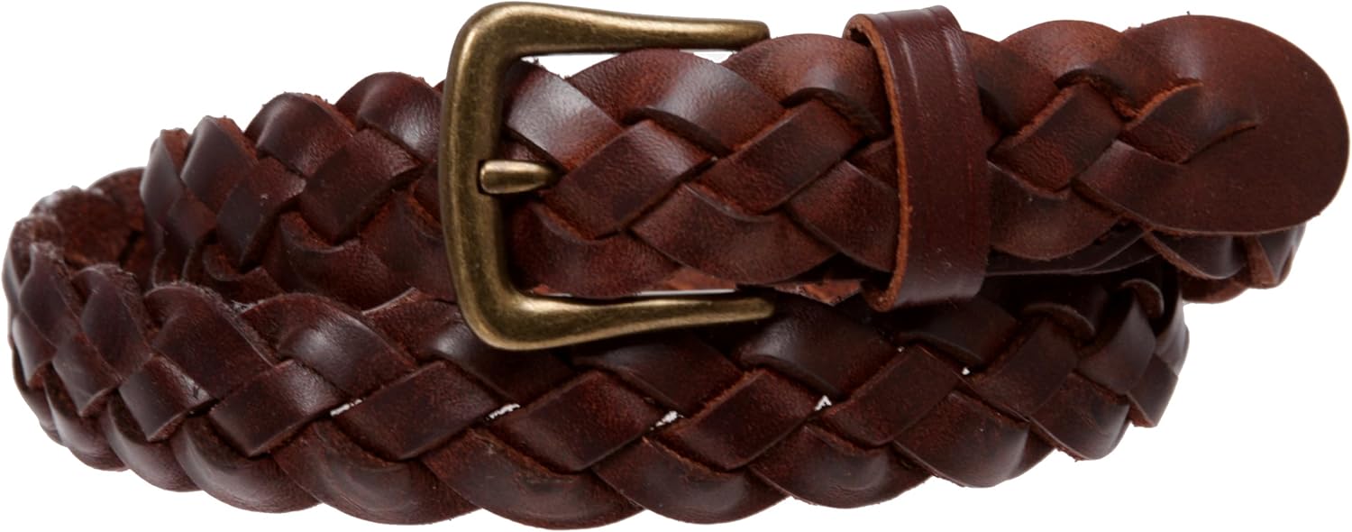 Women's 1 1/8" Braided Woven Skinny Narrow Leather Belt - Image 3