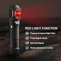 Vista 4 de ACEBEAM Linterna frontal de trabajo, H15 2.0 multifuncional 90 grados de ángulo recto linterna de cabeza 2800 lúmenes altos LED USBC recargable