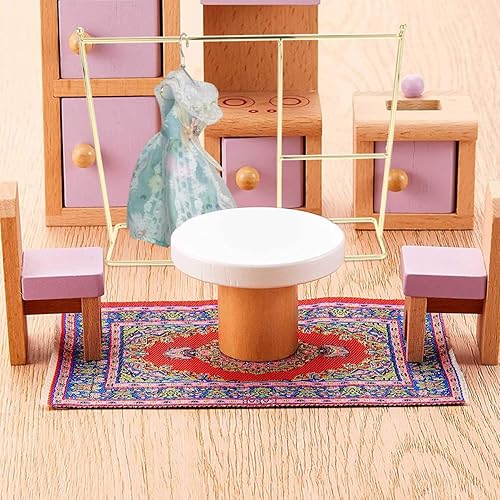 Miniatura 2 de Zerodeko Percheros de hierro para muñecas, perchero clásico para muñecas, colgador de ropa para armario de muñecas, mini percha o suministros para