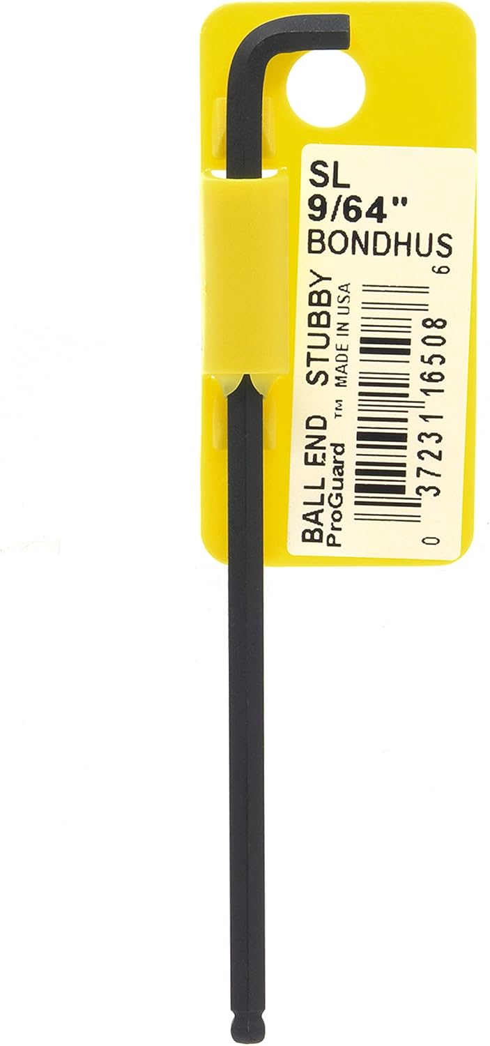 9/64" Stubby Ball End L-Wrench Tagged & Barcoded