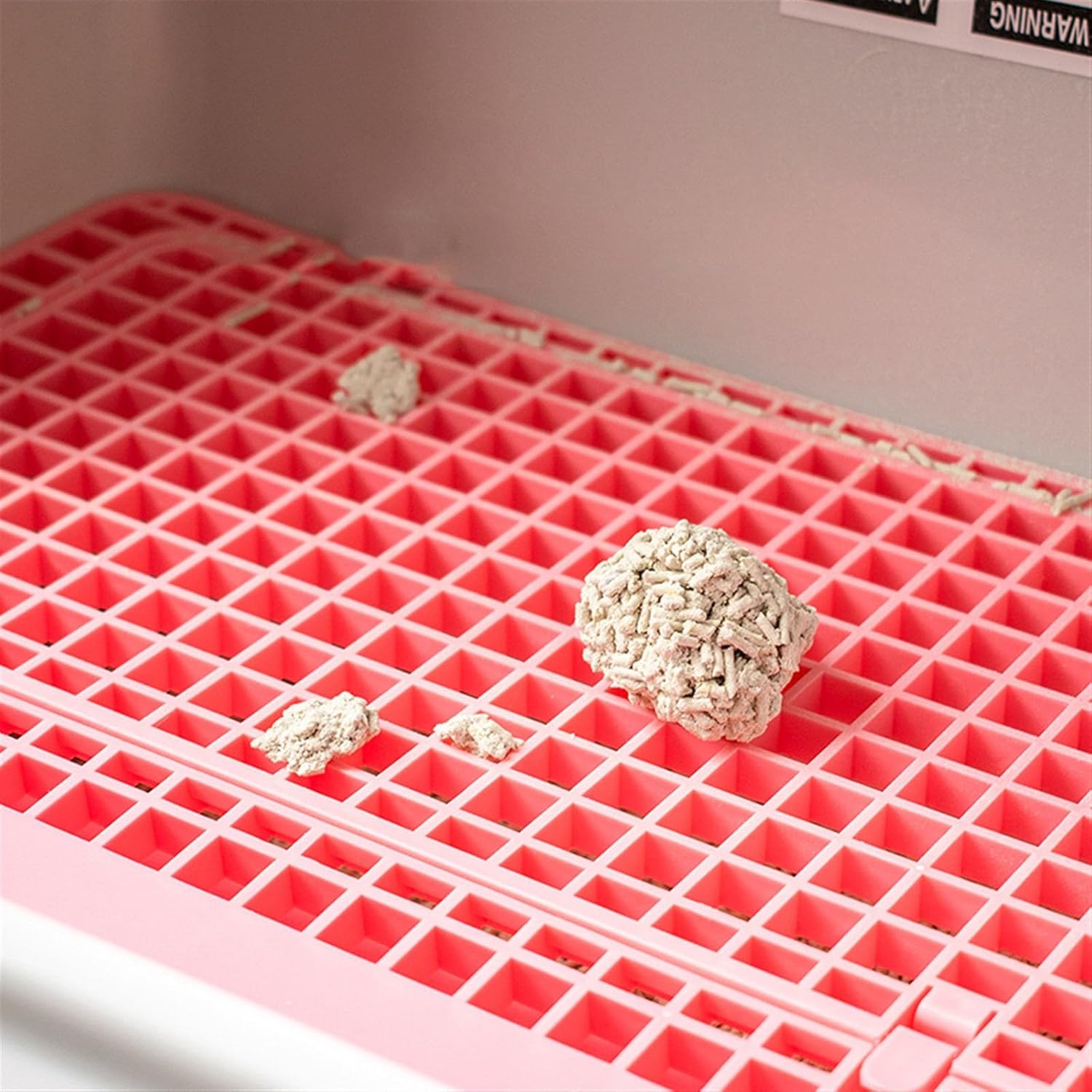 Litterbox Large Cat Litter Pan Semi-Closed Semi-Automatic Tipping Cat Litter Box Pet Supplies Easy to Clean Cat Litter Tray(Green)