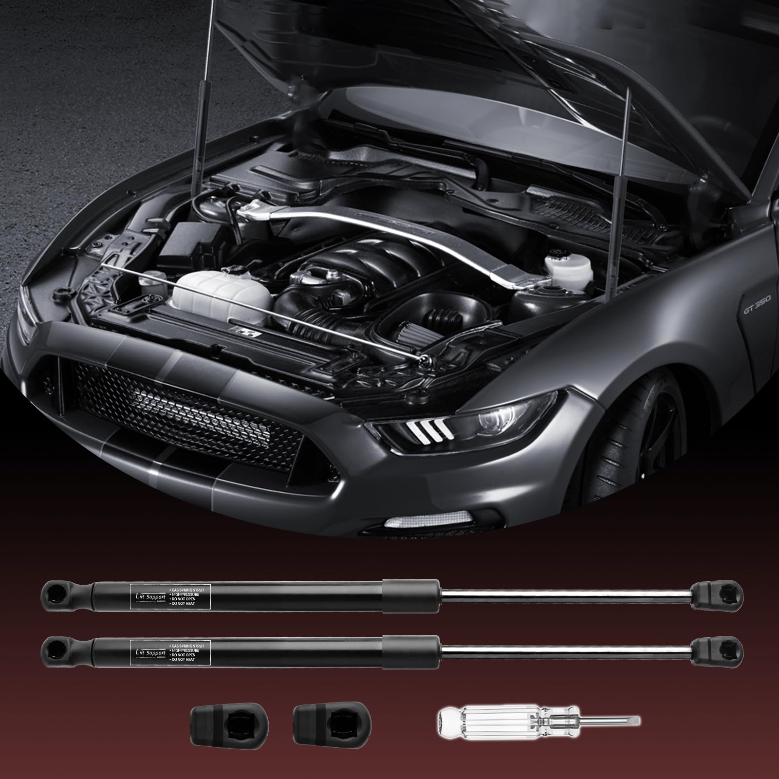 LAZMLLCAN 2Pcs Hood Struts Lift Support Fit For 2015 2016 2017 - View #4