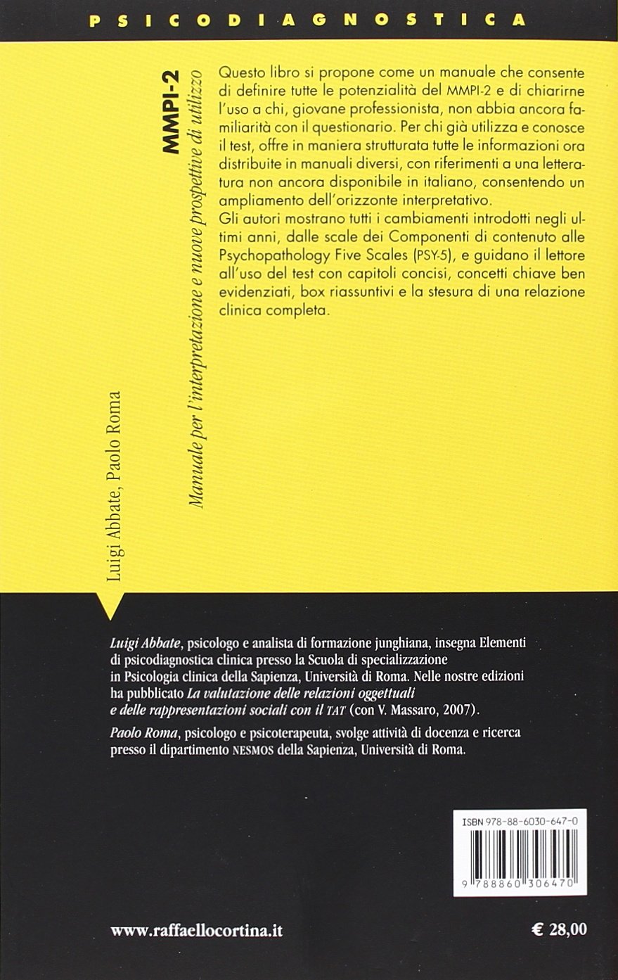 MMPI-2. Manuale per l'interpretazione e nuove prospettive di utilizzo