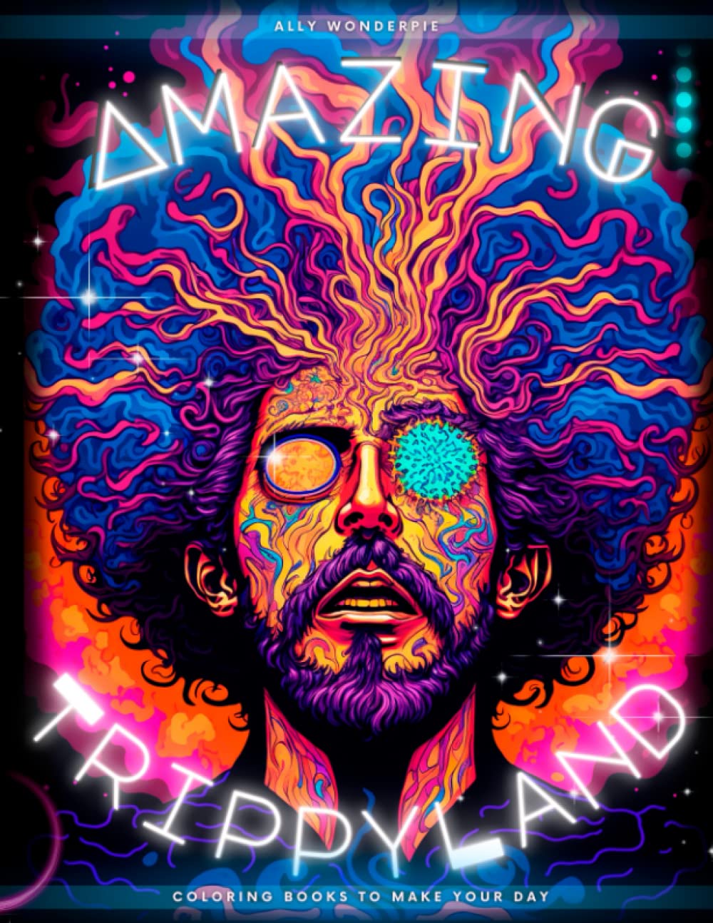 Amazing Trippyland Coloring Book: Trippy And Beautiful Illustrations Of Fantasy Worlds, Fungi, and Fairy Creatures For Unlock Your Creative Potential (Trippy Coloring Books)