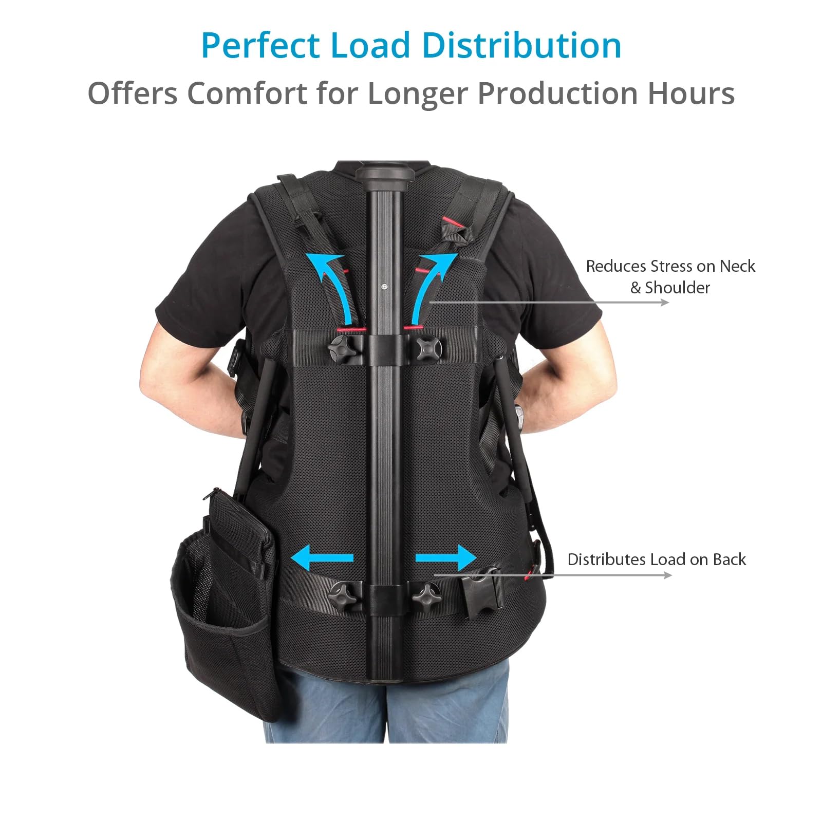 Gilet di supporto ergonomico professionale per telecamera FLYCAM Flowline 600N. Carico utile fino a 12-15 kg/26-33 libbre (FLCM-FLN-600N)