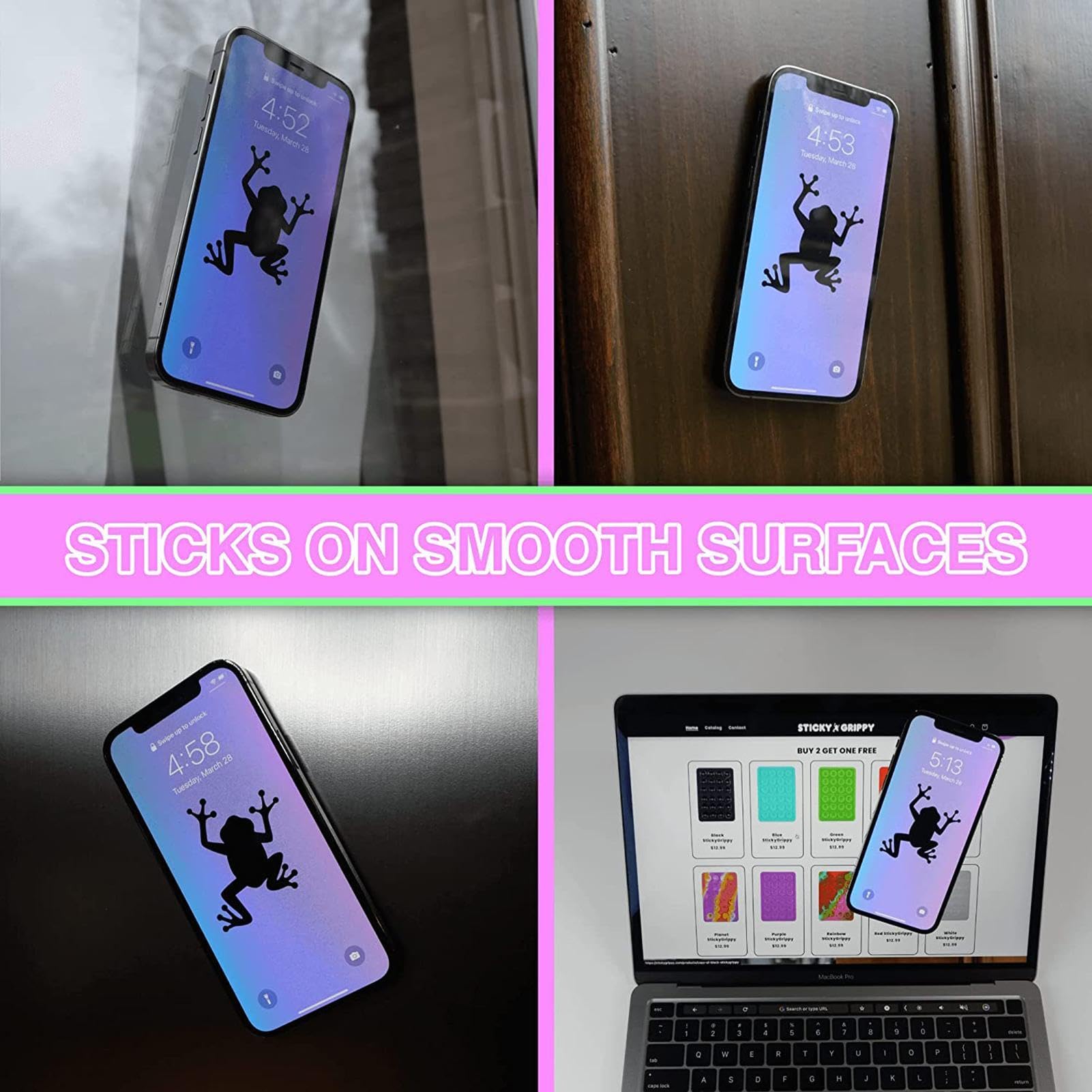 Ventosa Per Cellulare COACOM 8 Ventose In Silicone, Supporto