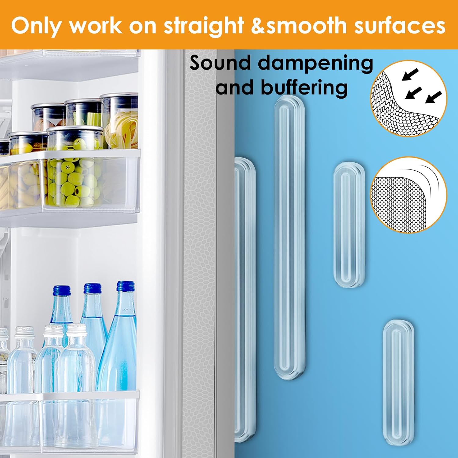 Wall Protector from Furniture 6PCS Set, Wall Bumper Guards, Clear Furniture Bumpers, Fridge Door Stopper