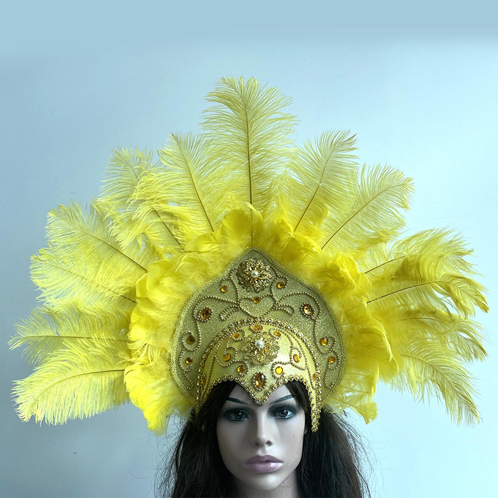 [Uitndvyte] Accessori per feste di carnevale Mardi Grass Festival Fascia in piuma per danza del ventre anni '20