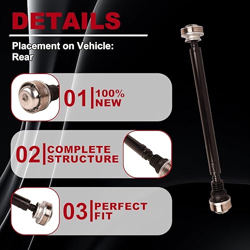 Vista 31 de Bapmic Conjunto de eje de transmisión delantero compatible con Jeep Grand Cherokee 4.0L L6 2002, 2003, 2004, repuesto # 65-9767, 52105884AA