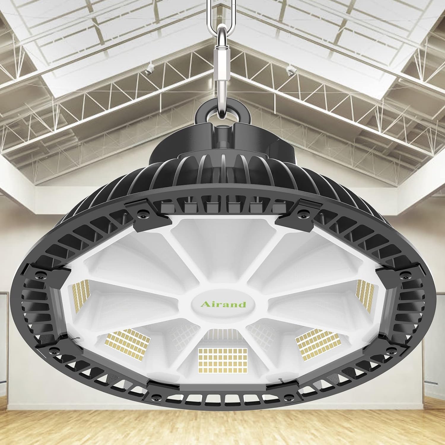 Airand Faretto LED per interni, 200 W, UFO 28000 lm, IP65, impermeabile, High Bay per garage, terrazza, cantieri, sala, fienile 5500 K