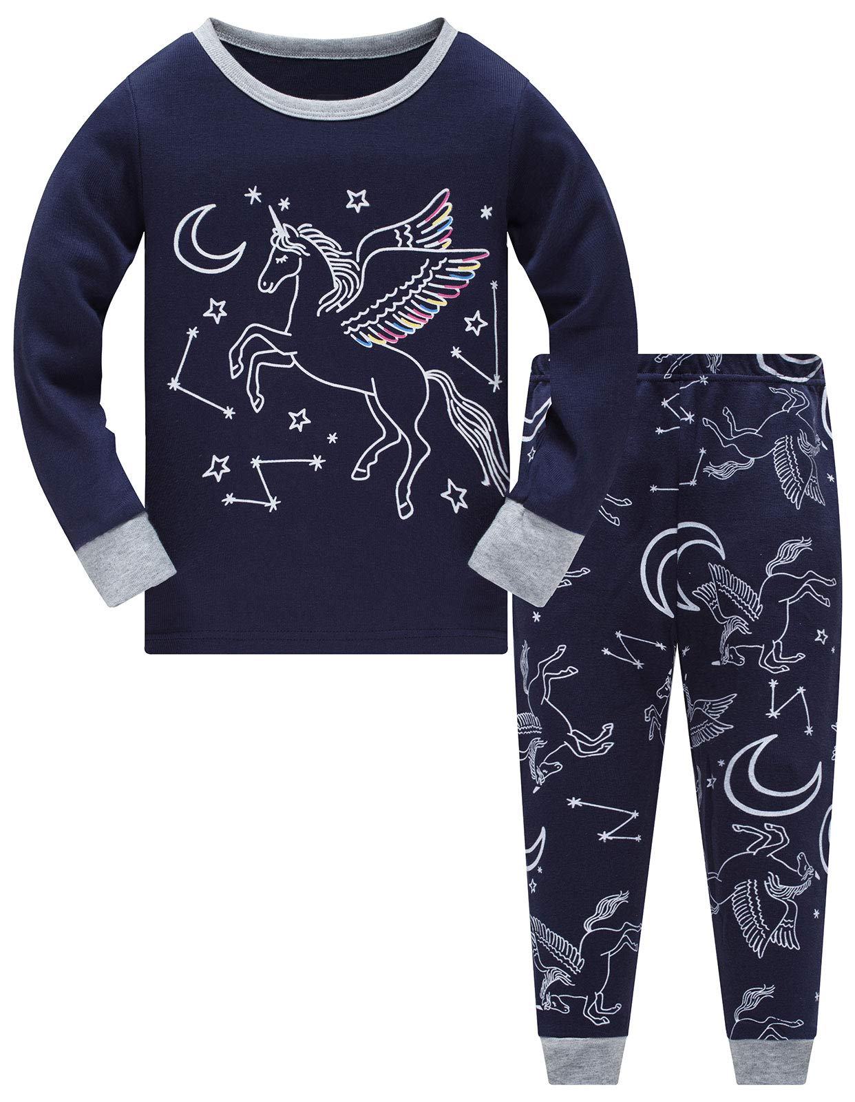 Girls Christmas Pyjamas Set Toddler Clothes Sleepwear Animal Printed Nightwear Winter Long Sleeve PJs 2 Piece Outfit Xmas Gift for Kids — view 12