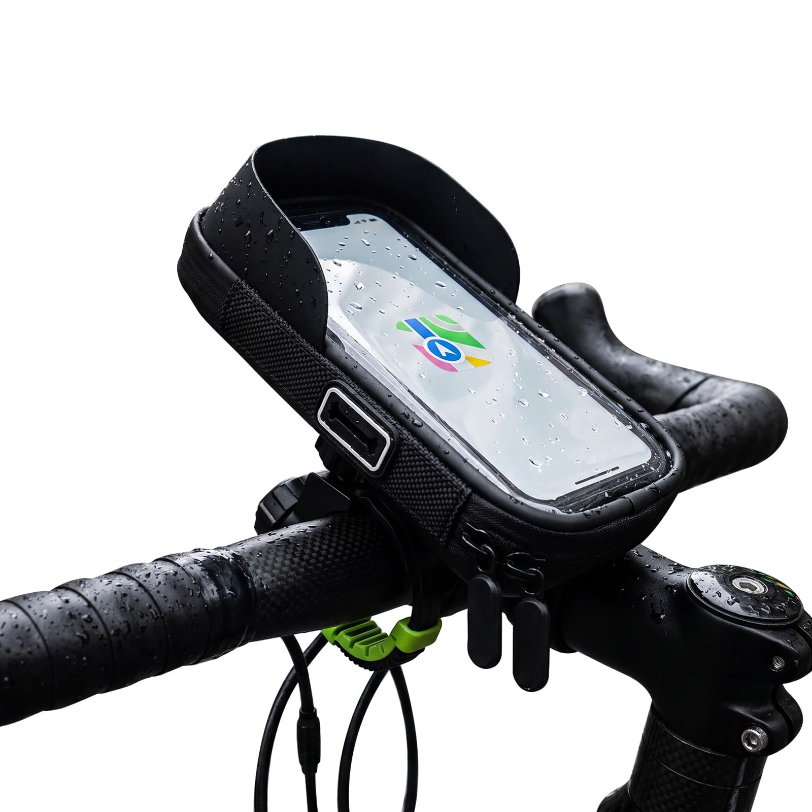 Vosali Waterproof Bike Phone Holder, Rotation Bicycle Bag,for Most Phone
