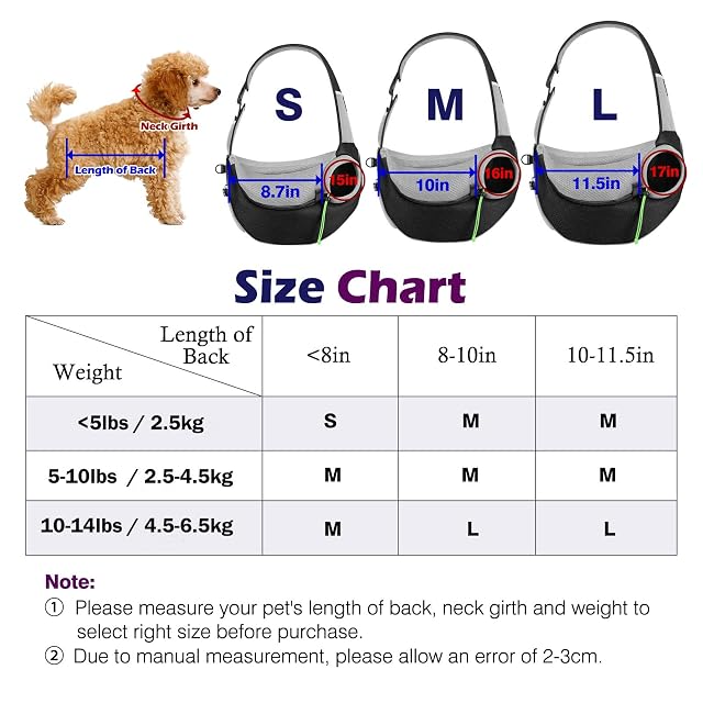 Foto 3 de 7 de Pawaboo Bolso Bandolera para Perros, Bolsa Portátil para Mascotas con Correa Ajustable y Bolsillos