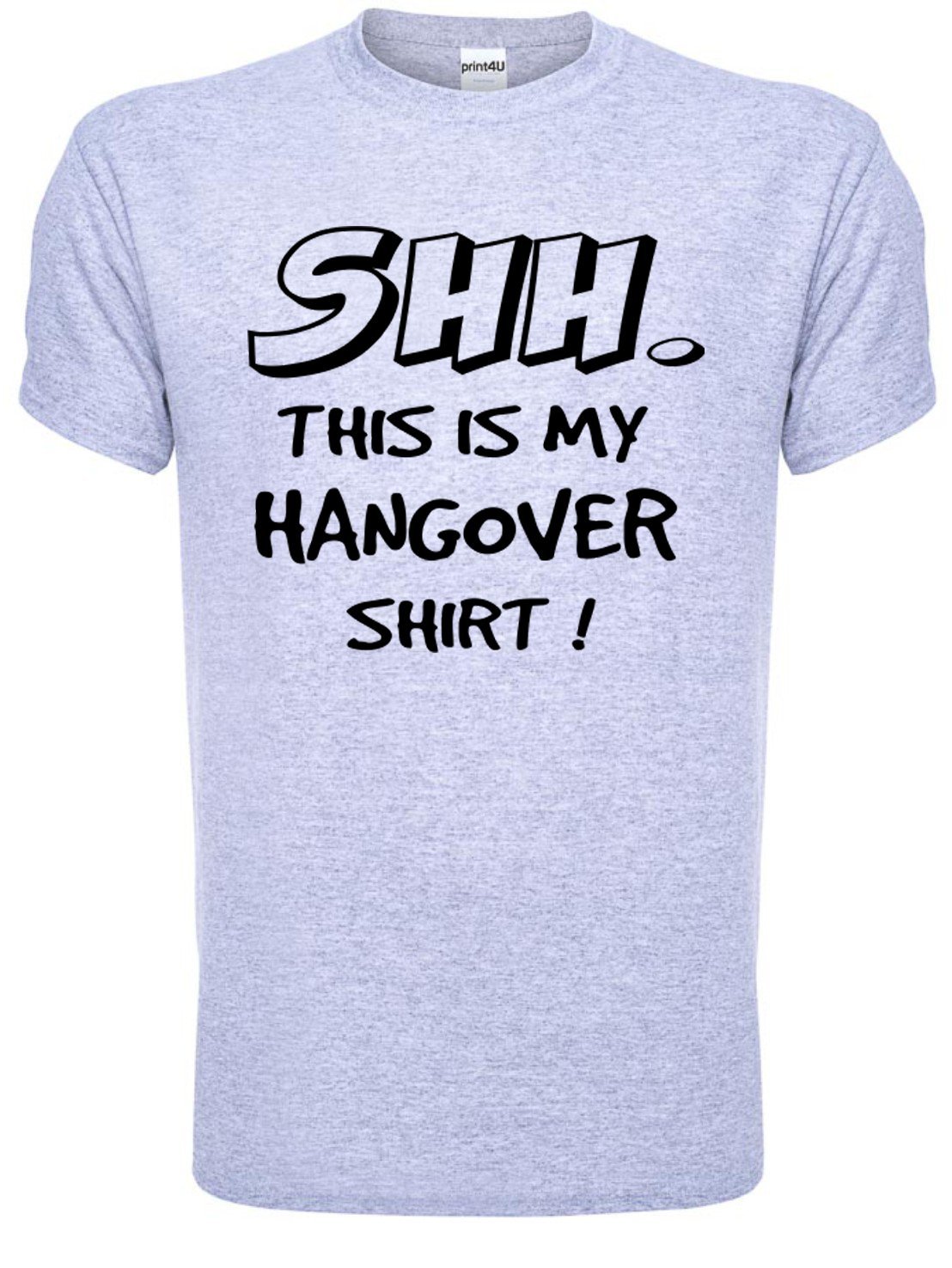 Print4u Men's Grey This Is My Hangover T-Shirt Unisex T-Shirt X-Large Black Text