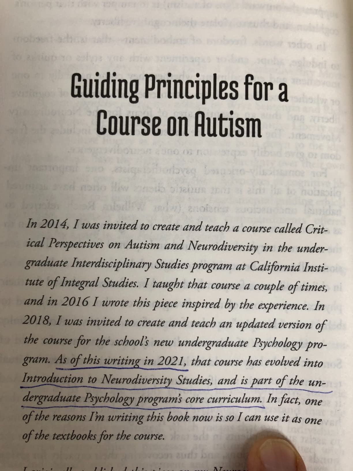 Essential textbook for any autism related course or certificate!