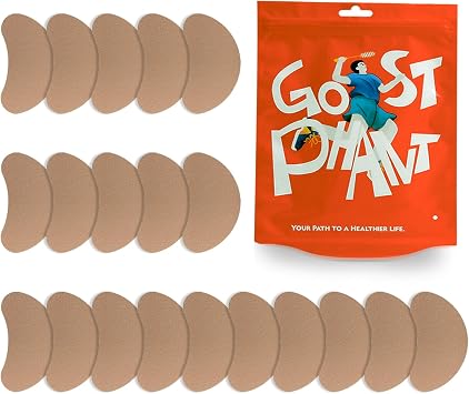 Moleskin for Feet, Moleskin Adhesive Pads, Mole Skin Patch for Blisters, Shoes, Toes, Heel | Blister Prevention Tape Pads Reduce Friction - Half-Moon Shaped, 20 Sheets 40 Pieces Total