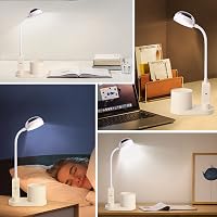 TechKen LED asztali lámpa gyerekeknek, dimmer, töltöthető, csillagvetítő, tolltartó 7