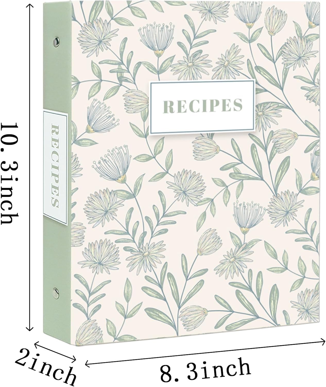 Recipe Binder - 3 Ring Binder Recipe Book with Plastic Sleeves, 50 Recipe Cards, and Dividers - to Write Your Own Recipes, Organize and Preserve Your Family's Secret Recipes