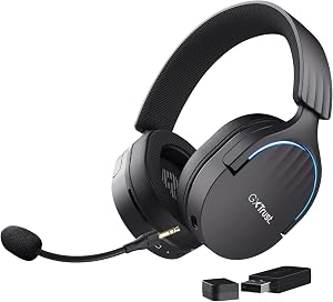 Trust Gaming GXT 491 Fayzo 7.1 Cascos Gaming Inalámbricos Bluetooth + RF 2.4 GHz, Batería de 22 Horas, 85% Plástico Recicl…