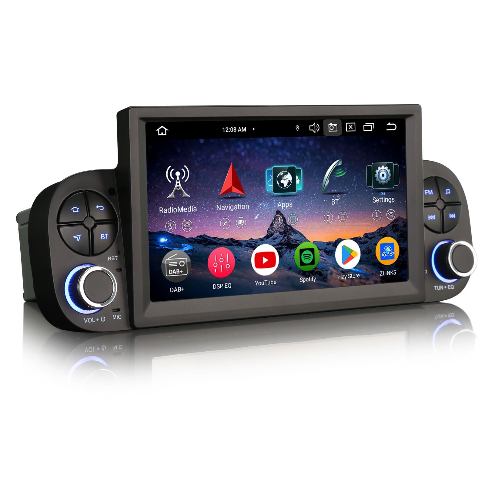Erisin Android 16 Autoradio Bluetooth GPS Navi per Fiat Panda 319 2013-2020
