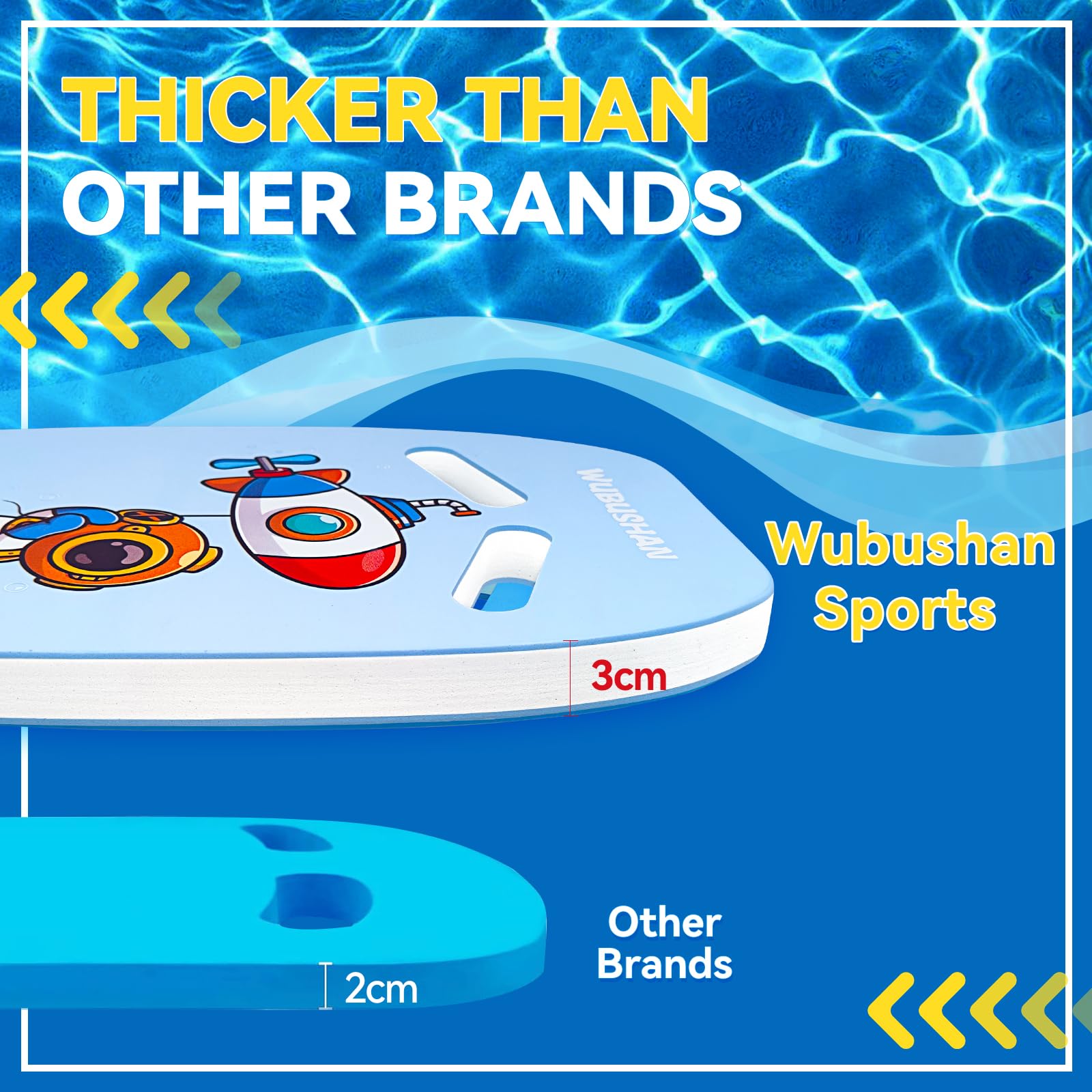 SOETDERT Tavoletta Da Nuoto Per Bambini, Tavola Da Nuoto, Galleggiati Da Nuoto Da Bambini In EVA Con Manici Antiscivolo, Piscina Nuoto Accessori Per Esercizi Di Nuoto E Allenamento