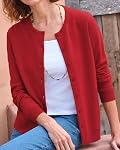 Cardigan pour femmes Léger Col rond Cardigan Classic Sweater Knit Outwear