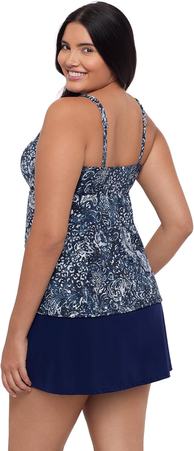 Womens Adjustable Molly Swim Tankini Top with Tummy Control and Molded Cups - Image 4