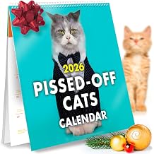 The Original Pd Off Cats 2026 Calendar - Funny, Sassy Gift for Angry Cat Lovers - 12 Month Wall Planner for Joke Present