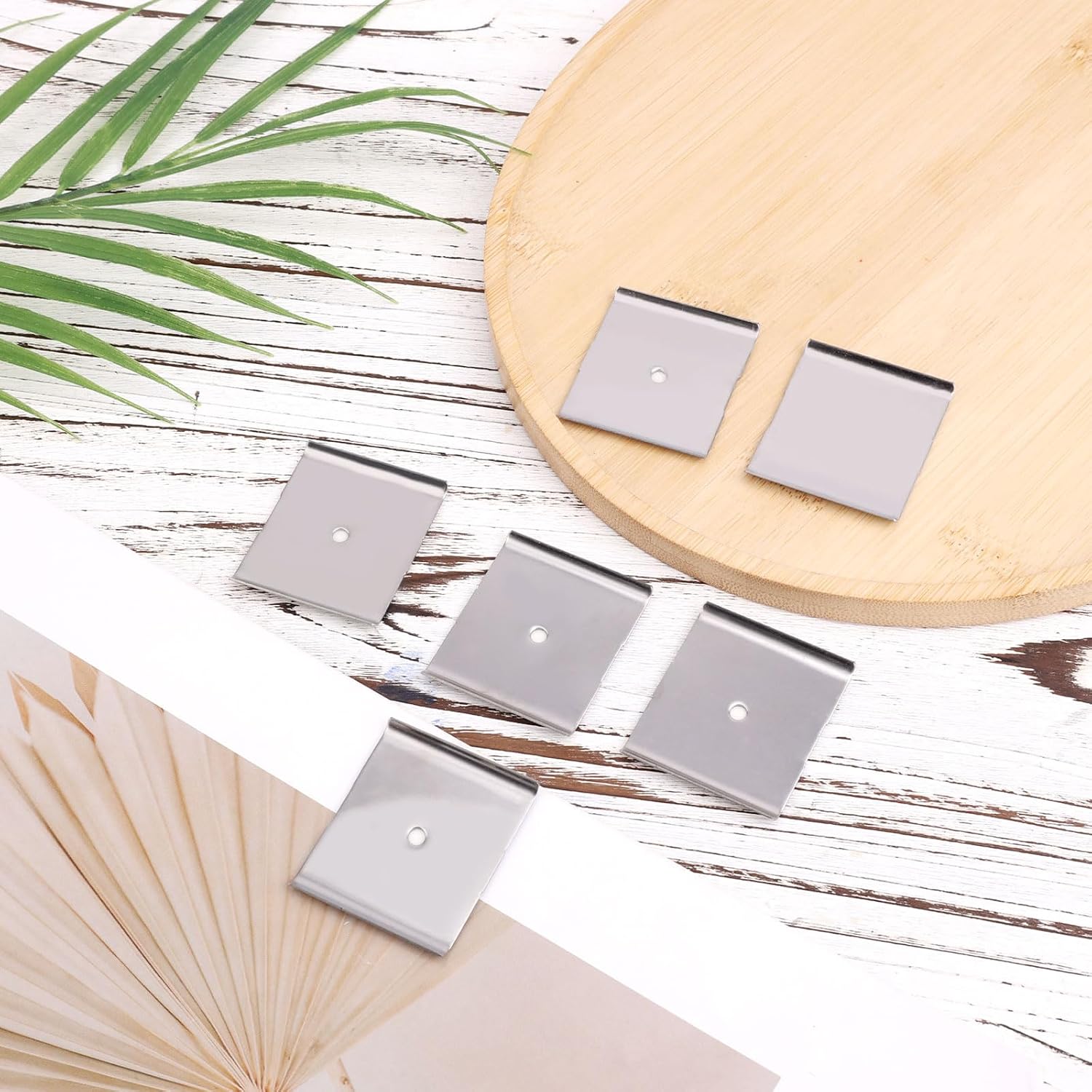 Gosknor 6pcs Metal Adhesive Strips for Magnetic Under Cabinet Lights, Metal Stickers for Magnets Under Cabinet Lights Magnetic Sticky Metal Adhesive Plate for Magnetic LED Lights