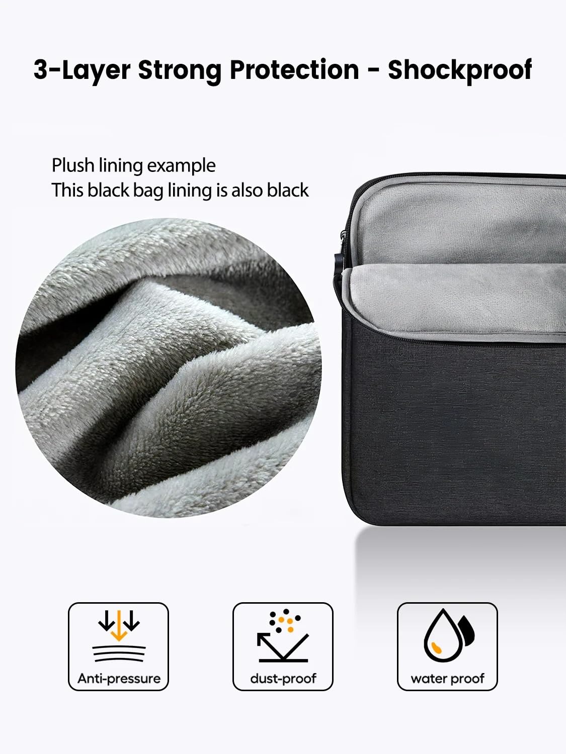 Funda protectora grande for ordenador portátil, bolsa de exhibición for tableta y Monitor portátil de 24-24,5"