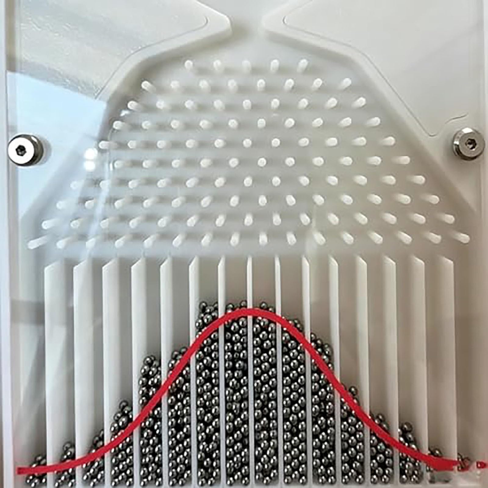 Model Matematyczny Rozkładzie Normalnym, Akrylowa Tablica Daltona 18cm | Narzędzie Dydaktyczne Laboratorium Fizycznym, Model Demonstracyjny Prawdopodobieństwa Krzywą Dzwonową, Dla Nauczycieli(White)
