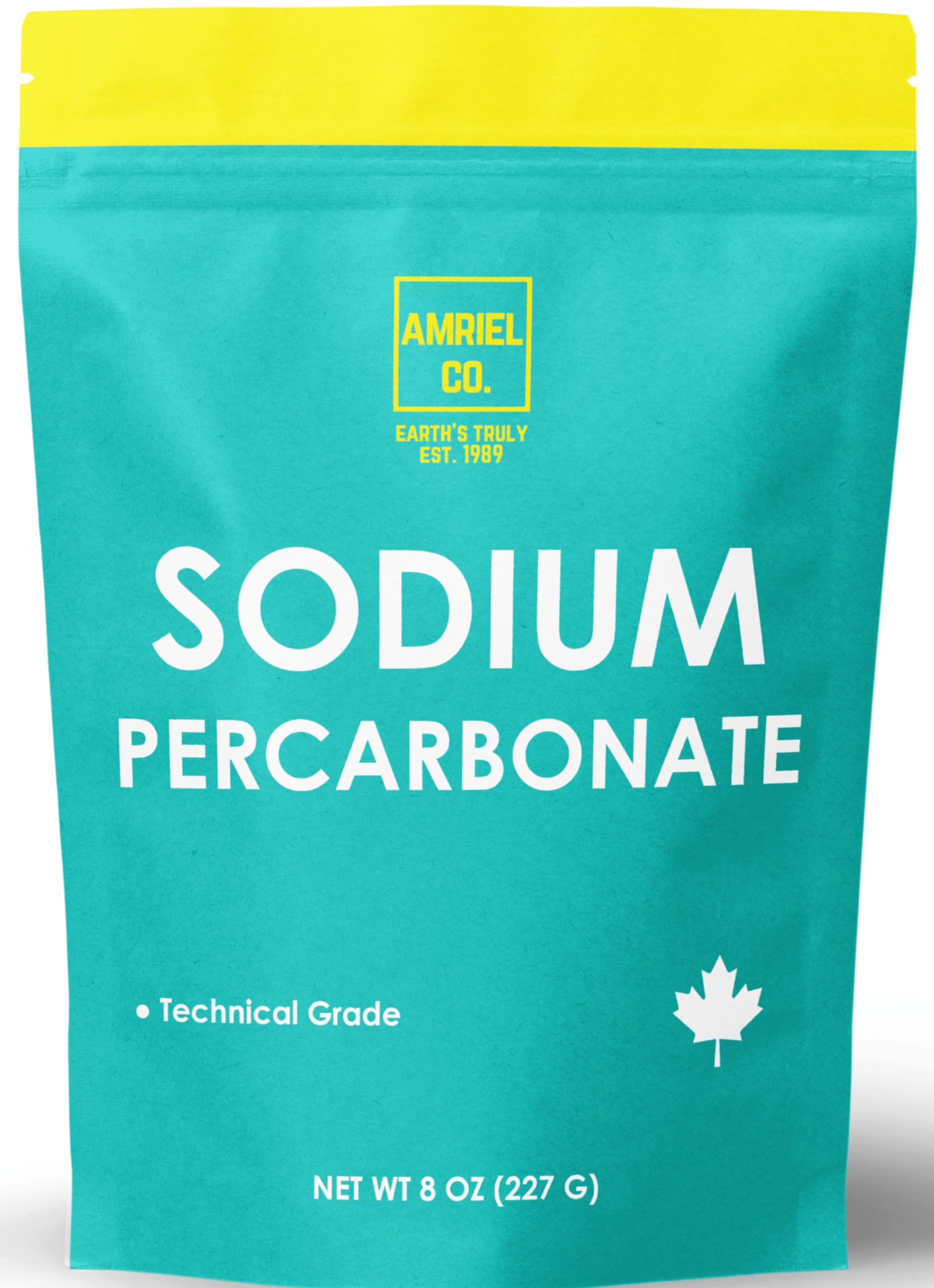 Sodium Percarbonate 8oz | Technical Grade | High-Purity | Ideal for Cleaning, Stain Removal, and Laundry Boosting | Eco-Friendly | Pack in Canada| By Amriel Co.