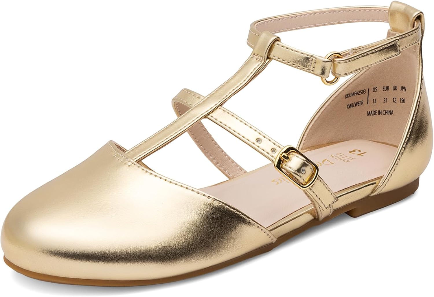 DREAM PAIRS Girls Dress Shoes Mary Jane Flats for Little Girls Party Shoes with T Strap