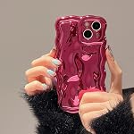 FABSPARK Case for iPhone 14,3D Meteorite Bubble Pattern Electroplate Plating Glitter Curly Wavy Frame Glossy Case,Soft TPU Shockproof for iPhone 14 6.1 Inch,Dark Green