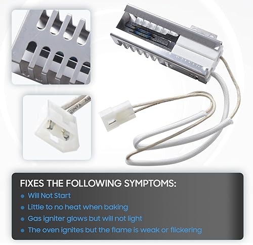 Miniatura 4 de Encendedor de horno de gas W10918546 de Seentech; funciona con Whirl-pool, Ama-na, Es-tate; Sustituye a los números de pieza: AP6037202, 98005652,