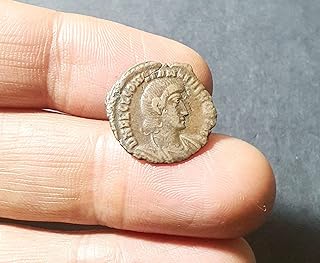 عملة عتيقة قديمة نادرة فلس روماني الملك قسطنطنيوس الثاني الشهيرة بالطاعن القرن الثالث الميلادي النادرةجدا، برونزي