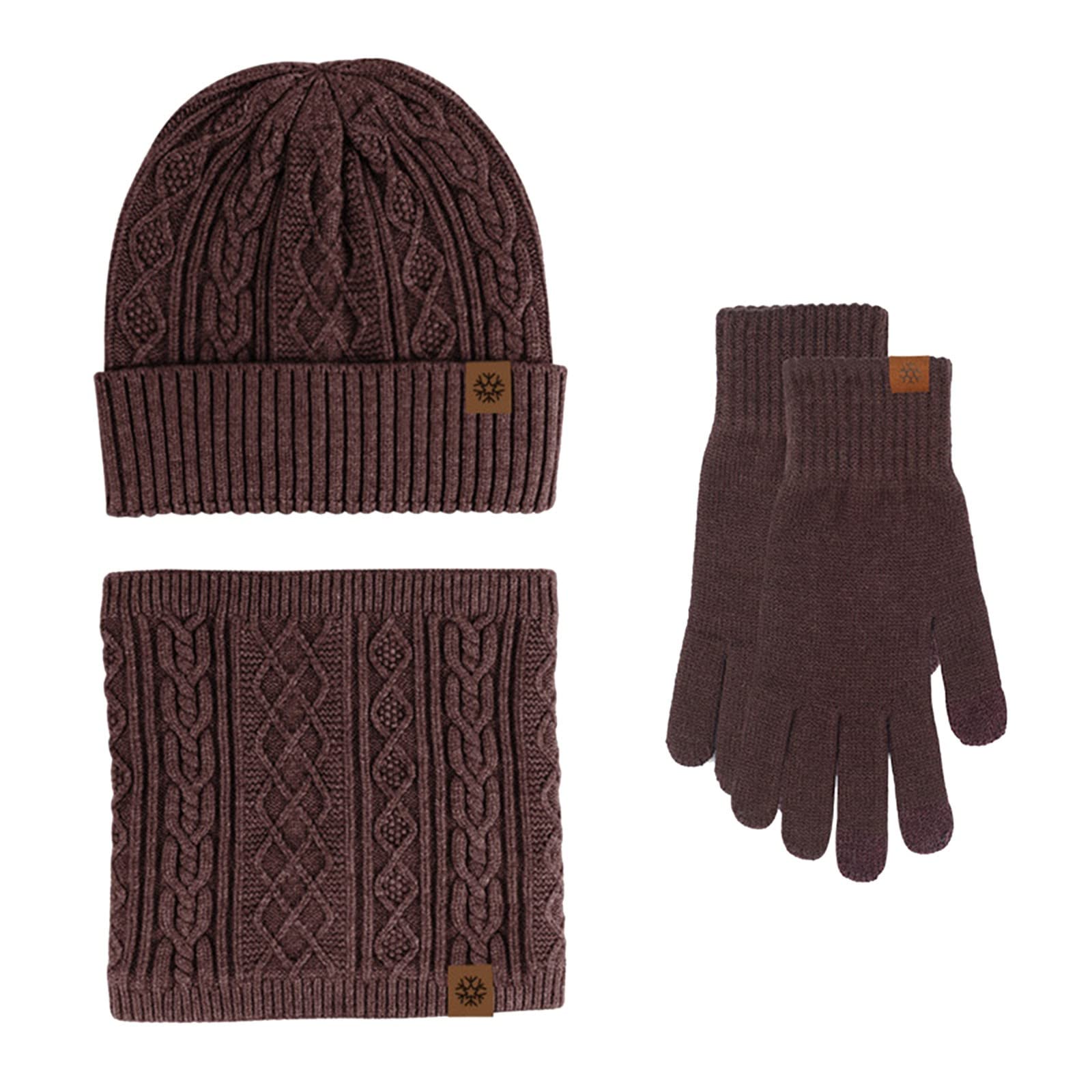 Ensemble Bonnet + écharpe + Gants Polaire – Chaud Et Doux Pour L’hiver ! - 4