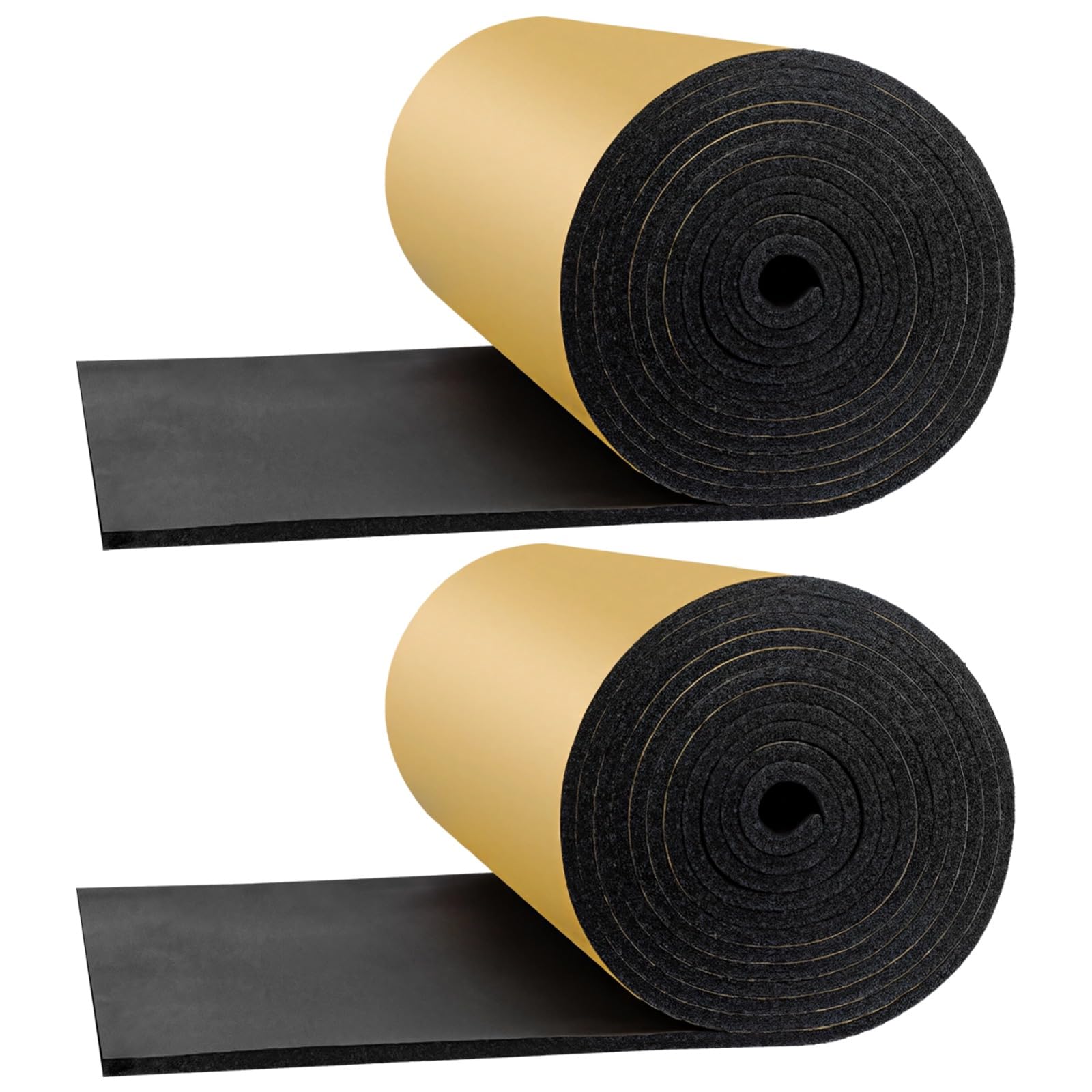 2 PCS Foam Rubber Sheet with Adhesive - 78 x 16 x 0.59 Inches Closed Cell Rubber with Adhesive Insulation Sheets, Lightweight Single Sided Tape Water